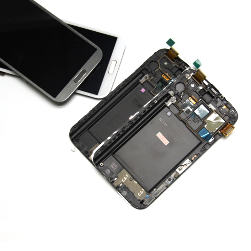Для samsung Galaxy Note2 Note 2 N7100 ЖК-дисплей для N7105 сенсорный экран с рамкой Digitizer Assembly |