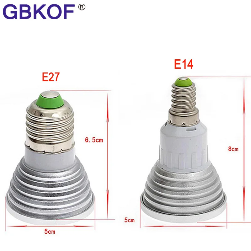 Рождественская лампа с регулируемой яркостью GU10 E14 E27 RGB Светодиодный прожектор 110