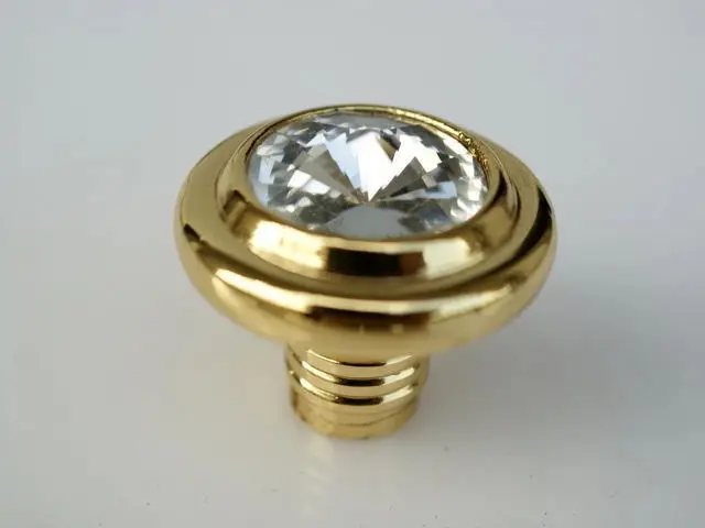 30 мм кристалл ящик ручки Кабинет золотого цвета делюкс для мебели | Обустройство