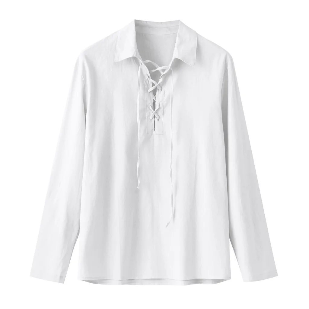 camiseta hombre, Мужская мешковатая рубашка из хлопка и льна с длинным рукавом, Ретро стиль, туника, топы, блузки, camisa social masculina