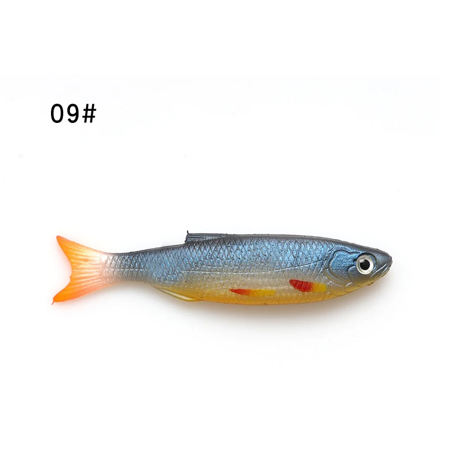 09 W.P.E новые мягкие приманки 6 шт./упак. 9 см 7 г/шт. Minnow черви рыболовные приманки приманка джиг силиконовый резиновый корпус Swimbait Шад воблер - Цвет: 09