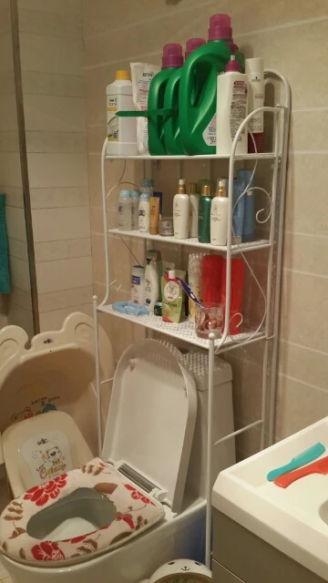 Free shipping iron bathroom shelf shelving rack multi-floor toilet storage washer | Обустройство дома