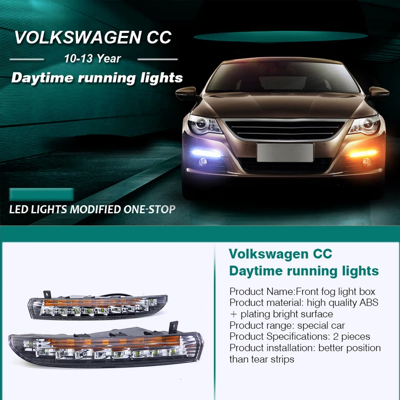 Hlxg Автомобильный светодиодный Габаритные огни 16 s для Volkswagen CC 2010 2011 2012 2013 DRL
