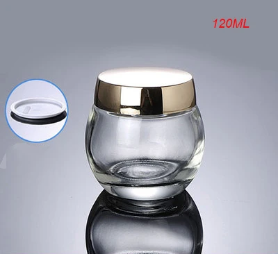 120G прозрачный стеклянный Опарник стеклянная банка для крема баночка маски лица с