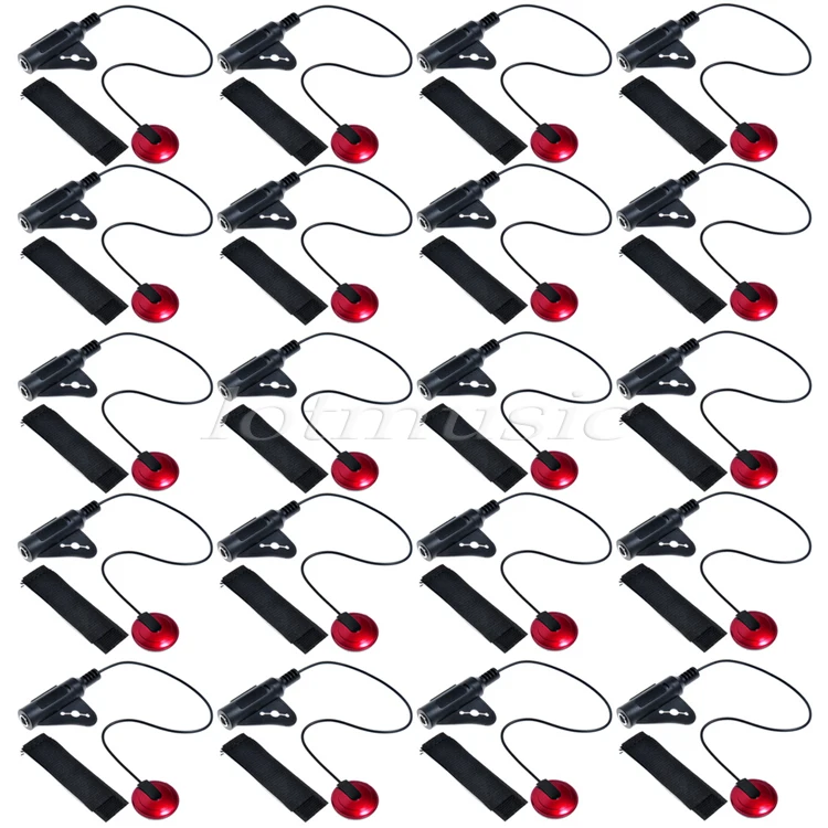 

20Pcs Upgrade Piezo Contact Microphone MIC Pickup 1/4' Jack with Cable MIC Pickup plug in amp For Guitar Violin Banjo Ukulele