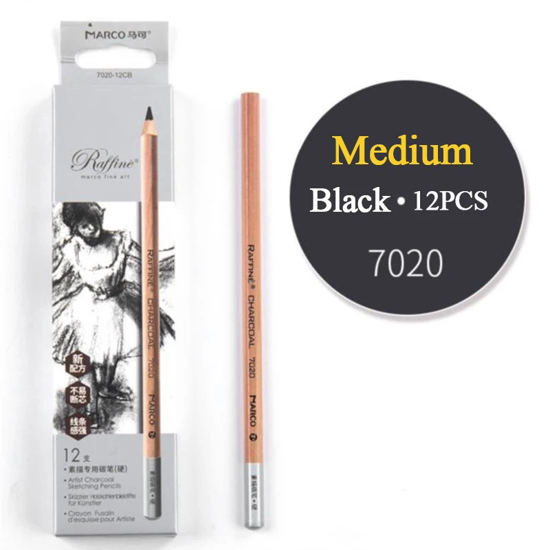 7020-Neutral 12 шт. Профессиональный эскизный деревянный карандаш мягкие пастельные карандаши угольная ручка для студенческого рисования товары для рукоделия - Цвет: 7020-Neutral