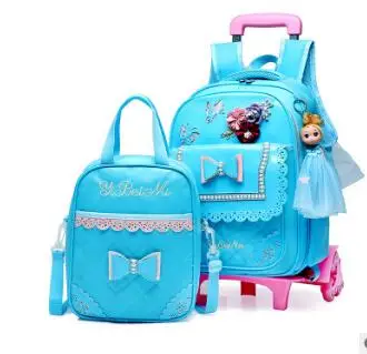 Школьные рюкзаки на колесиках из ПУ кожи, детские школьные сумки с колесами для девочек, детские сумки на колесиках, рюкзаки на колесиках дл...