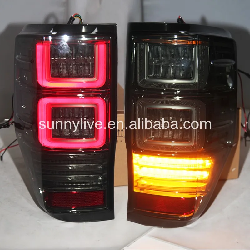 

For FORD Ranger Everest LED Tail Light 2012-2017 Smoke Black