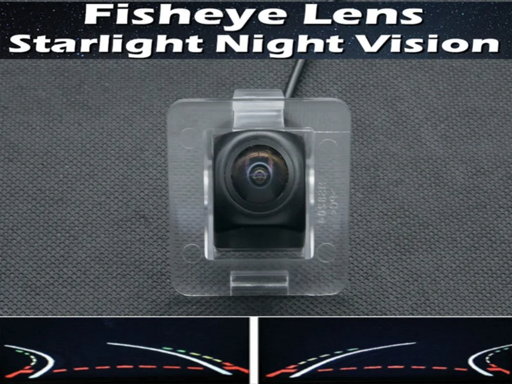 

For Mercedes Benz GLK Class X204 2008~2015 Fisheye Lens Trajectory Tracks 1080P Car Rear view Camera Waterproof Reverse Camera