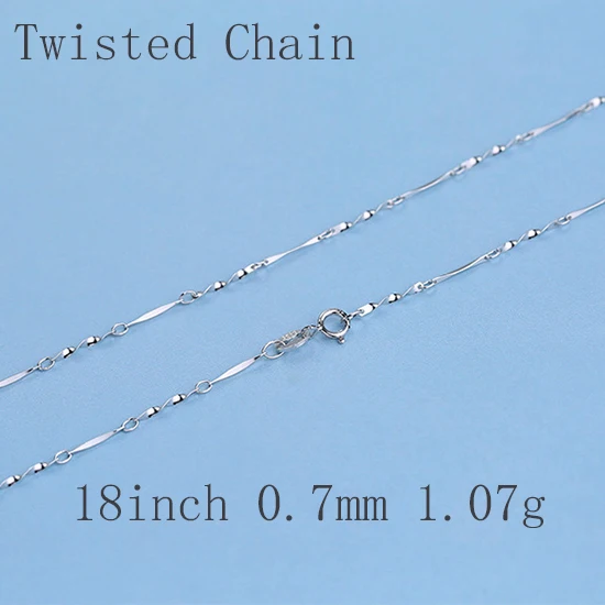 0.7mm 18inch BALMORA, 925 пробы, серебряная классическая цепочка, застежка-лобстер, регулируемое ожерелье для женщин, пара, простая Ретро мода, ювелирное изделие - Окраска металла: 0.7mm 18inch
