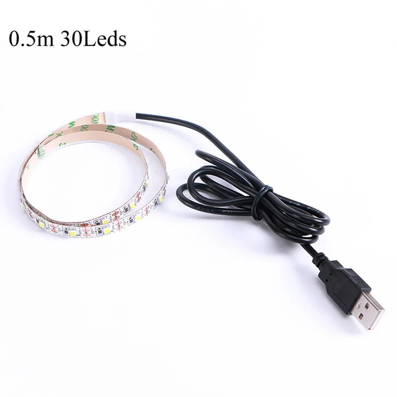 Светодиодный фонарь 50 см, 1 м, 2 м, 3 м, 4 м, 5 м, USB светодиодный комплект подсветки телевизора с пультом дистанционного управления, 16 цветов, меняющий 2835 Светодиодный s смещение освещения для HD tv