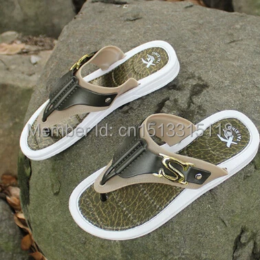 The 2015 summer youth men's toe drag flow a breathable beach shoes slip FLIP FLOPS SANDALS | Обувь