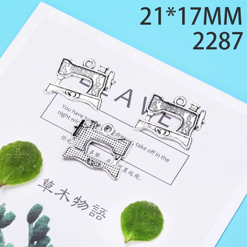 21*17mm 20pcs Sewing Machine Alloy Pendant For Diy Jewelry Making 2 Colors Antique Silver Bronze No.2287 | Украшения и аксессуары