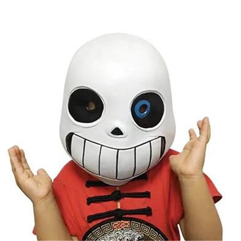 Игра Undertale Sans косплэй маска для детей и взрослых Необычные мяч светящиеся маски латексный Полнолицевой шлем реквизит аксессуары