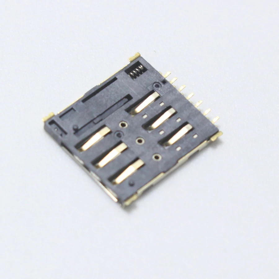 1 шт. само-пружинный Nano-SIM 7P Мини Микро Держатель карты слот бомба позолоченный Pin