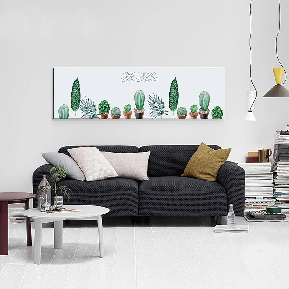 Цветок кактус украшение зеленое растение искусство на холсте плакат и печать