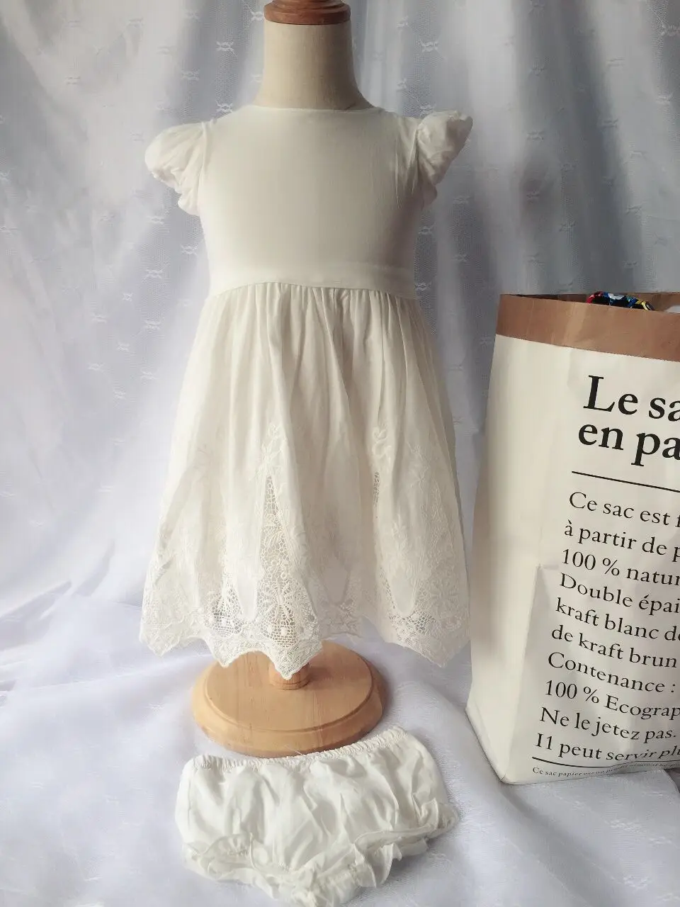 

2019summer New Arrivals Baby Girls Cotton Sweet White Princess Dress 2pcs Set Jacquard High Quality Clothes Toddler Girl Dress