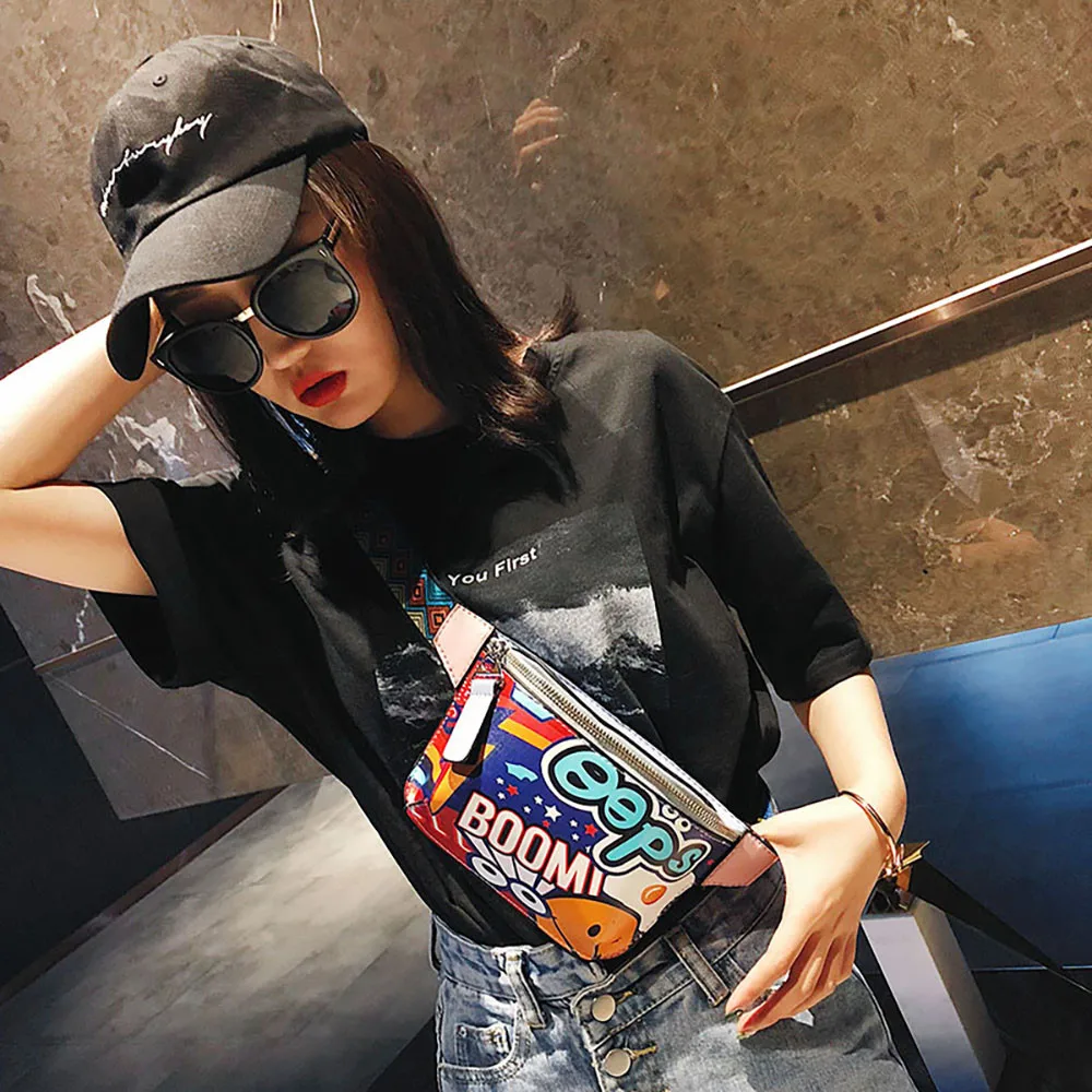 OCARDIAN сумочки женская модная маленькая нагрудная сумка через плечо с принтом