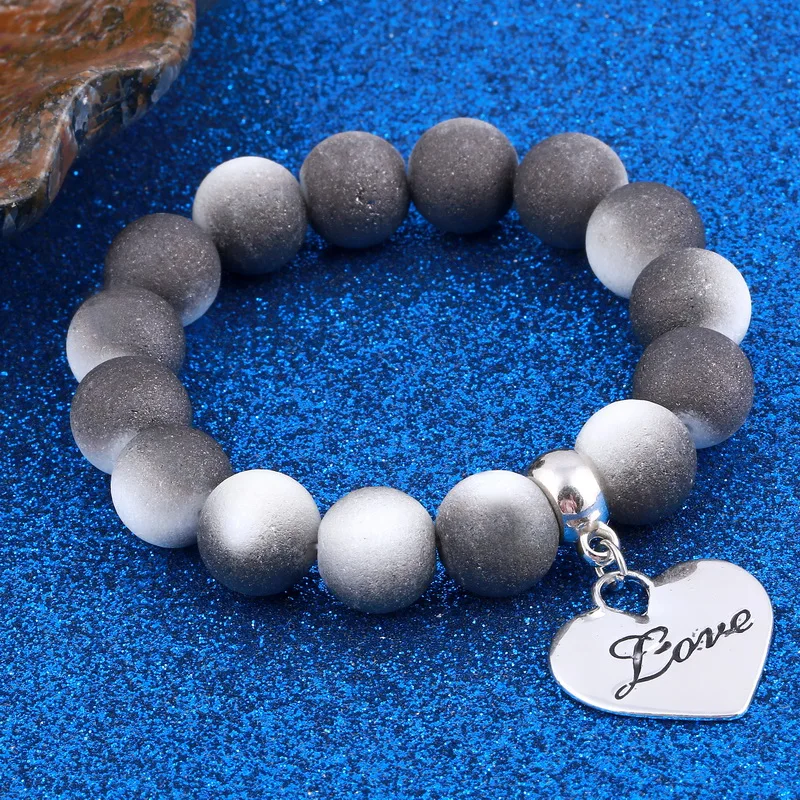 Hesiod New Arrival Popular Beaded Jewelry Stainless Steel Heart Pendant Romantic Love Bracelet for Women | Украшения и аксессуары