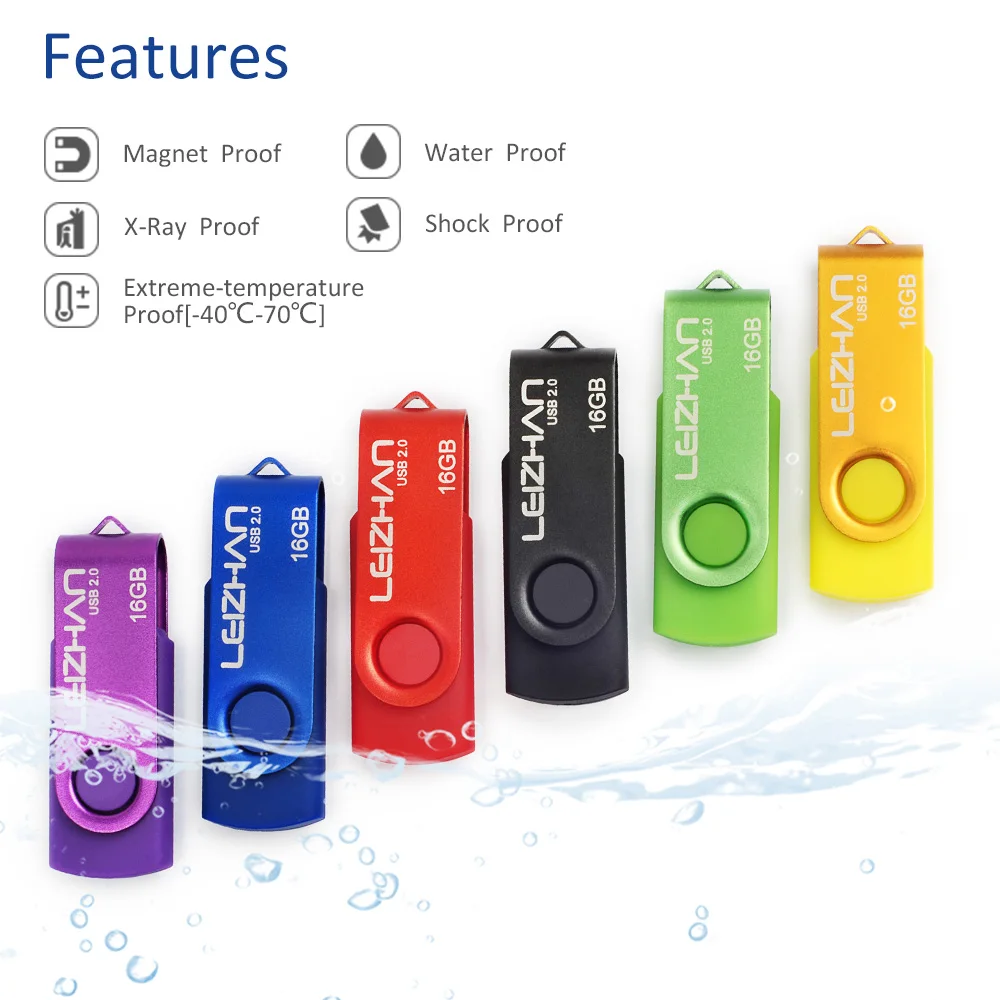 

LEIZHAN USB Drive 4GB 8GB 16GB 32GB 64GB Flash Drive Computer Memory Stick USB 2.0 Pen Drive