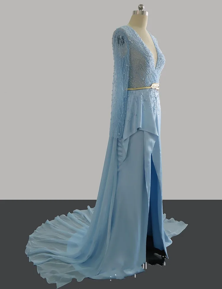 Сексуальное платье Elie saab с глубоким треугольным вырезом и высоким разрезом ceu