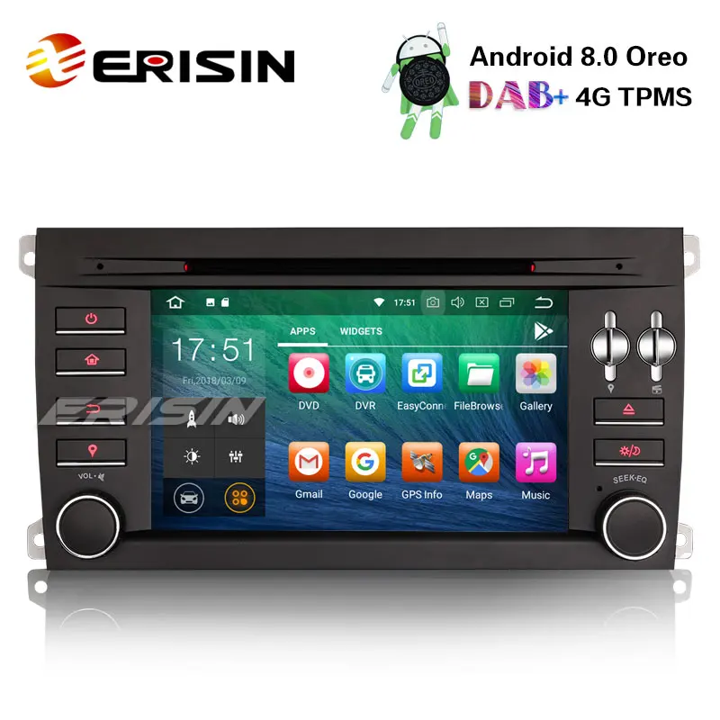 Erisin ES7897S 7 &quotавтомобильный dvd плеер Android 8 0 DAB + 4G WiFi gps система для Porsche