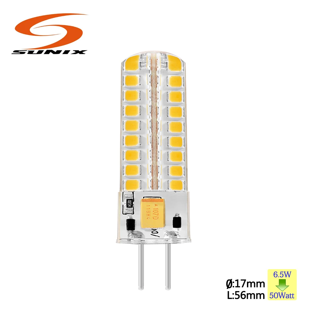 Sunix 4x2835 GY6.35 led light силиконовые лампы 6.5 Вт Энергосберегающие теплый белый SU732 |