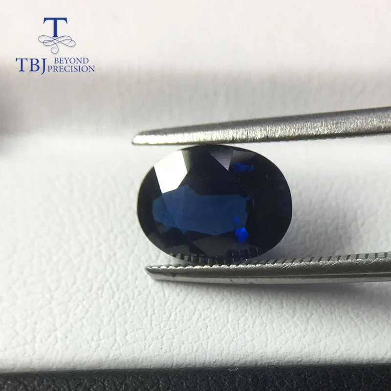 TBJ натуральный нагреваемый Африканский синий сапфир Овальный 7 7*10 4 мм ard 2.88ct
