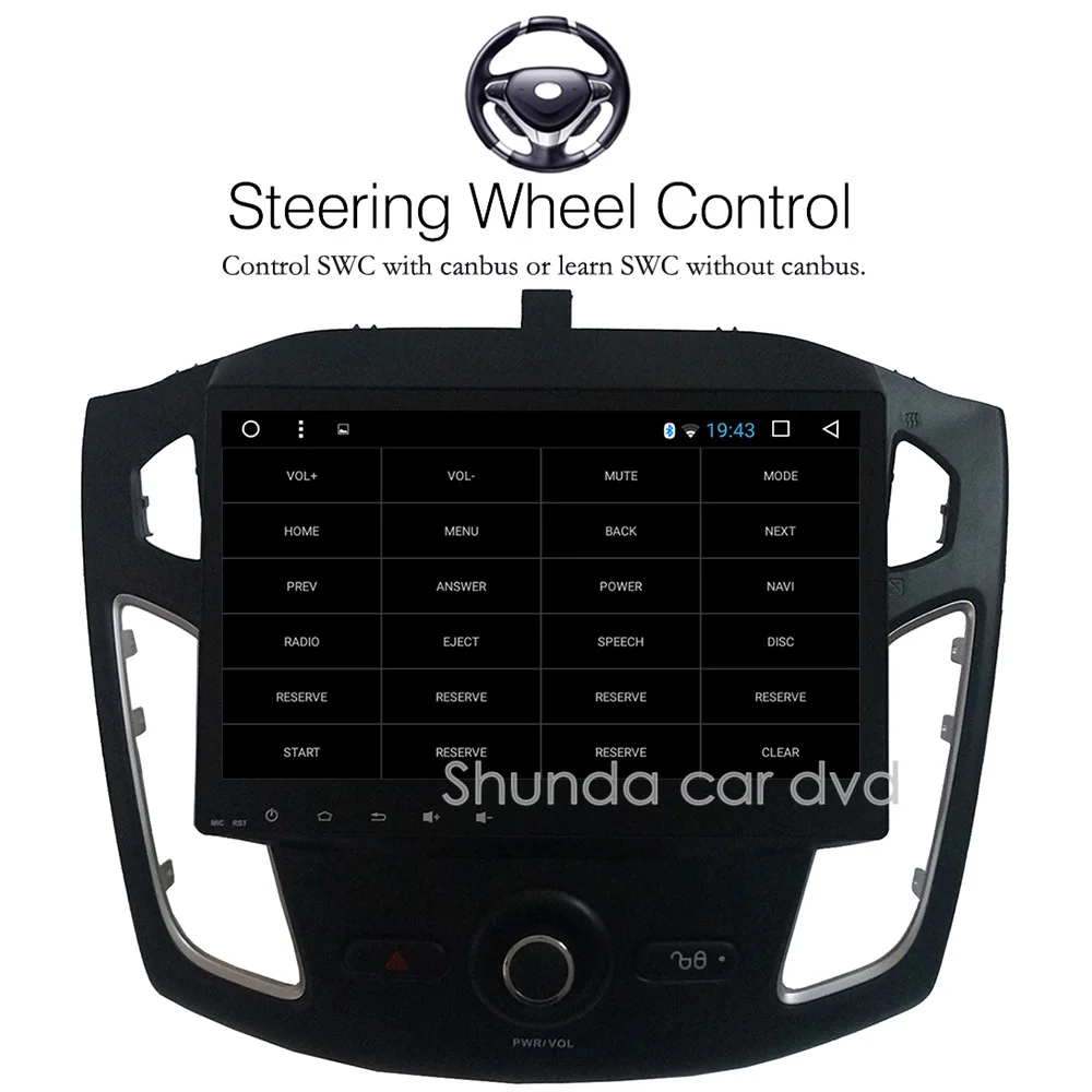 SHUNDA HD 10 1 дюйма Android 7 T8 для Ford Focus 2012-2016 dvd-плеер автомобиля с gps 3g 4 г WI-FI BT Navi Стерео