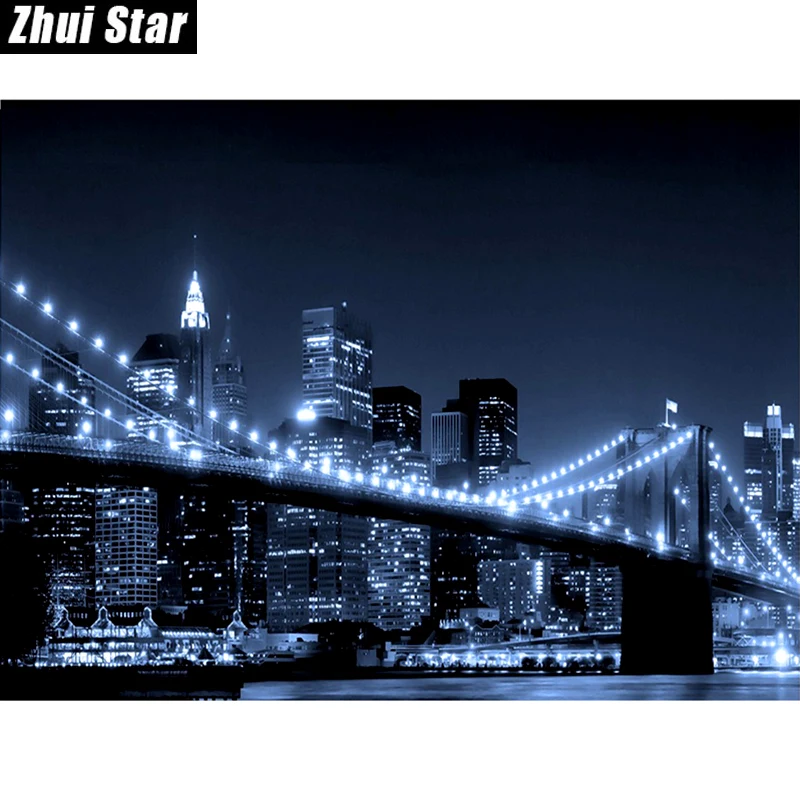 

5D DIY Diamond Painting Night city Embroidery Full Square Diamond Cross Stitch Rhinestone Mosaic Painting Home Decor Gift VIP
