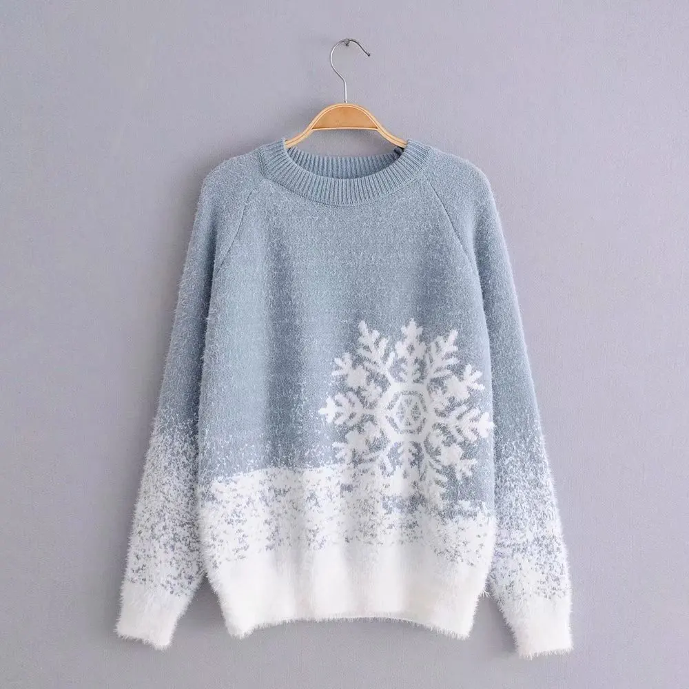 Jiajia 65-9432 European and American fashion snow mink woolen sweater | Женская одежда