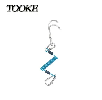 TG752-Blue Крючок для дайвинга, двойной рифовый крюк с спиральной катушкой, ремешок из нержавеющей стали для ныряния под водой - Цвет: TG752-Blue