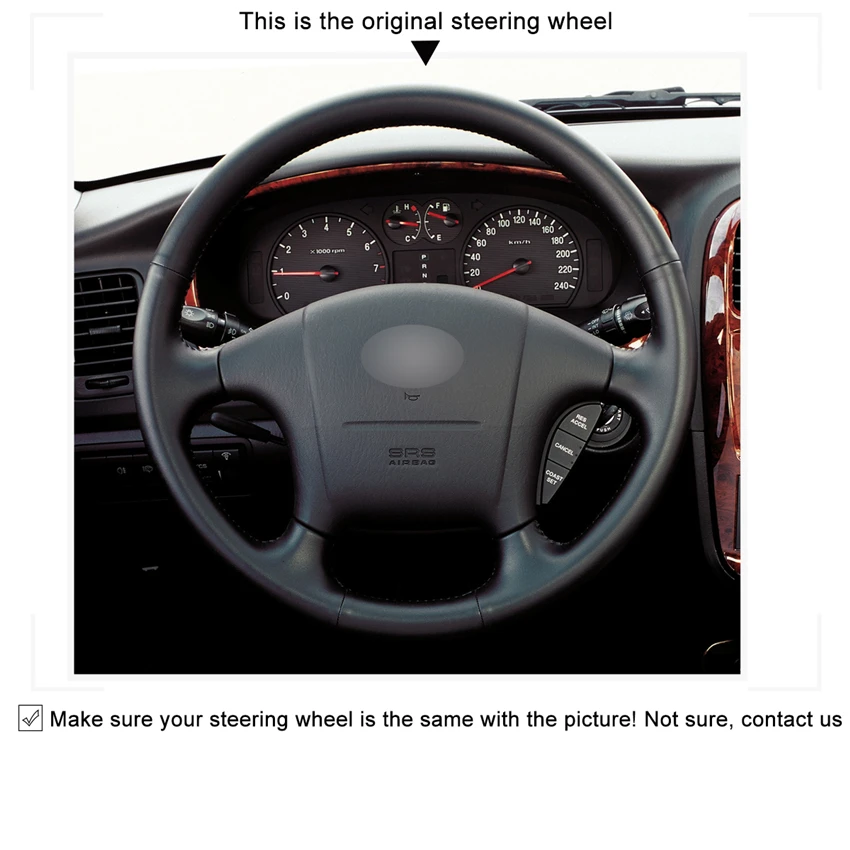 Чехол на руль MEWANT для Hyundai Sonata черный удобный чехол из натуральной кожи 2000 2001 2002 2003