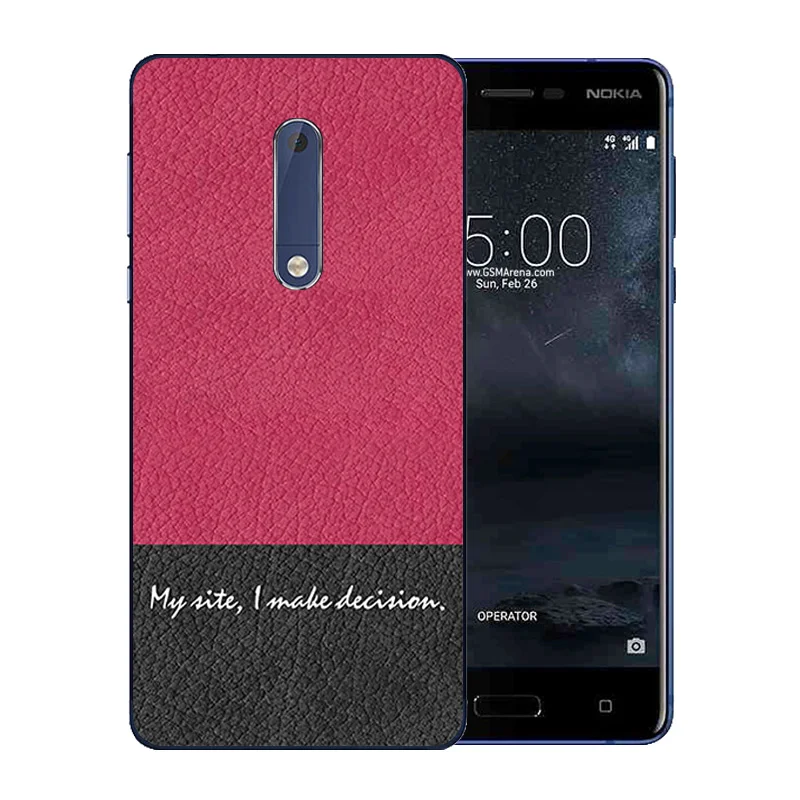 5 2 дюйма для Nokia задняя крышка мягкого силикона цветной узор матовый чехол