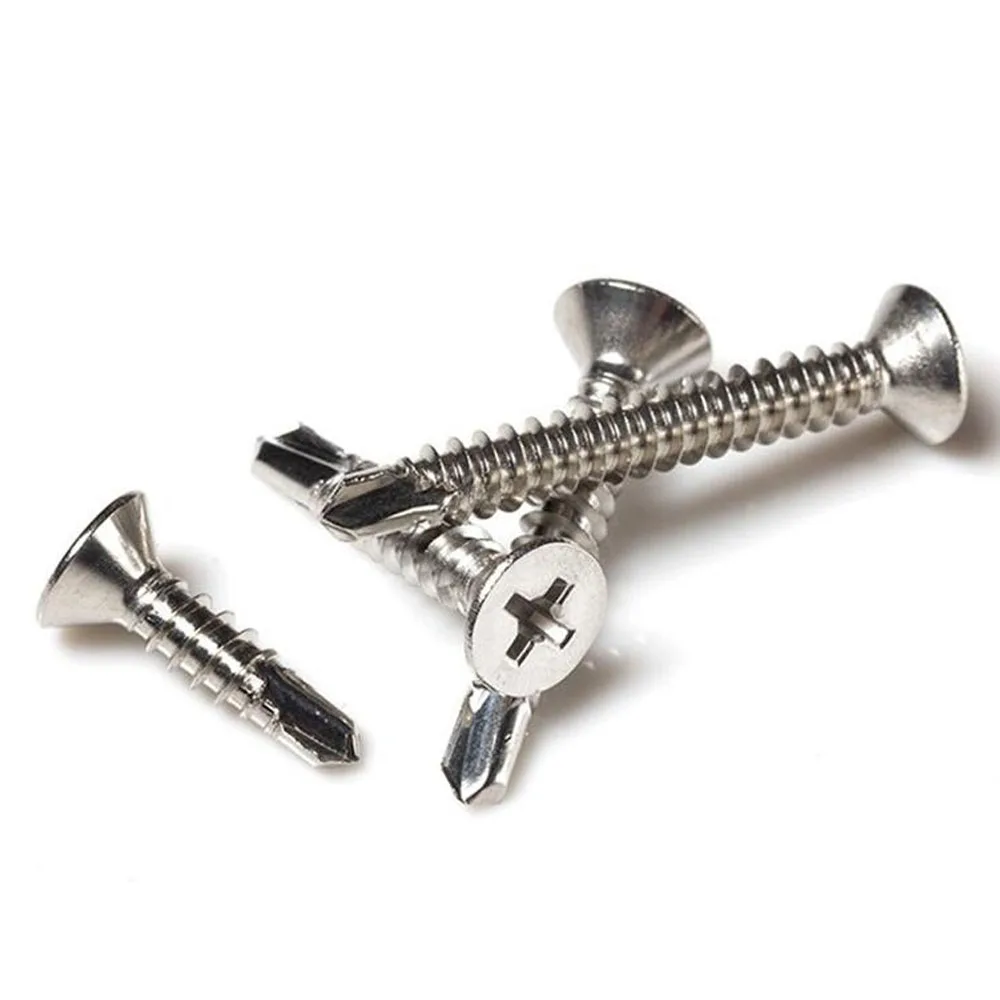M6.3 металлические саморезы с плоской головкой шурупы phillips болты жесткая нержавеющая сталь 410|Винты| |