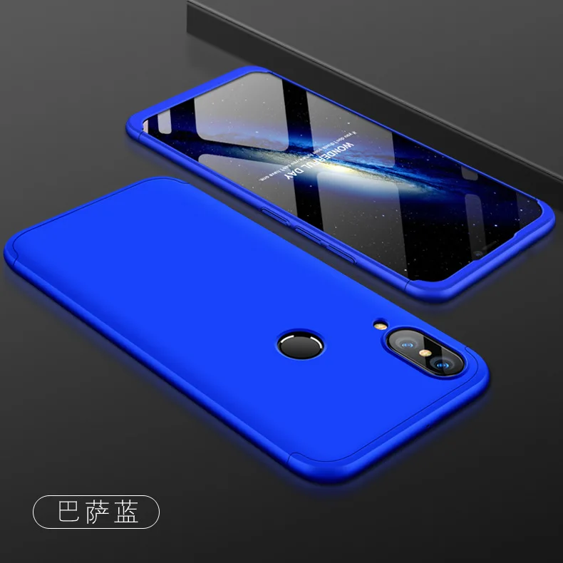 Для huawei nova 3 3i чехол жесткий 3 в 1 матовый армированный гибридный защитный чехол на заднюю панель для huawei nova 3 nova 3i 360 Полный Чехол - Цвет: Blue