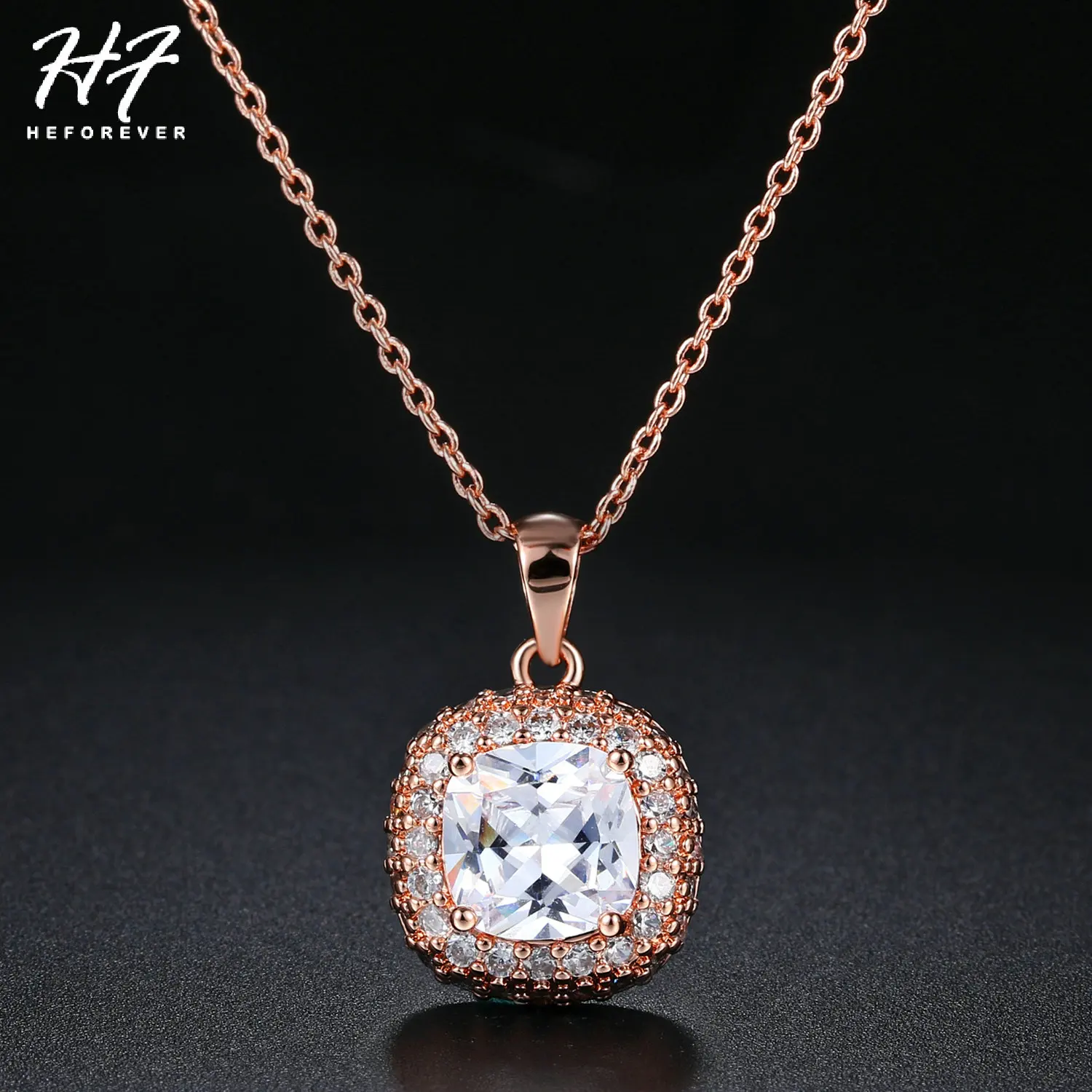 Женское Ожерелье с кулоном кристаллами AAA + фианитами|fashion jewelry|jewelry fashionjewelry wholesale |