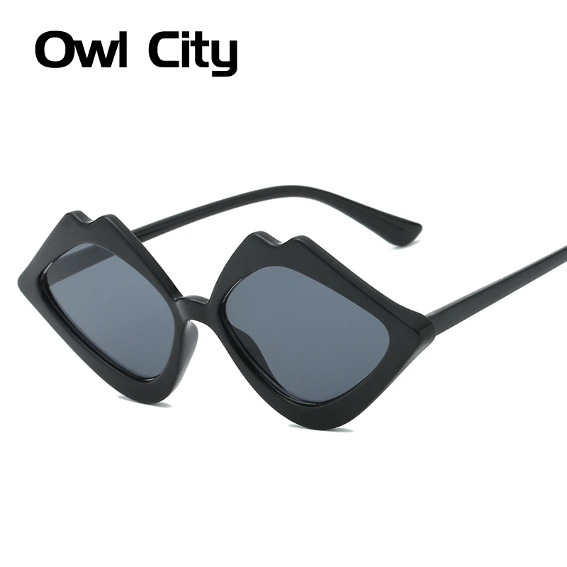Женские винтажные солнцезащитные очки в форме губ Owl брендовые дизайнерские