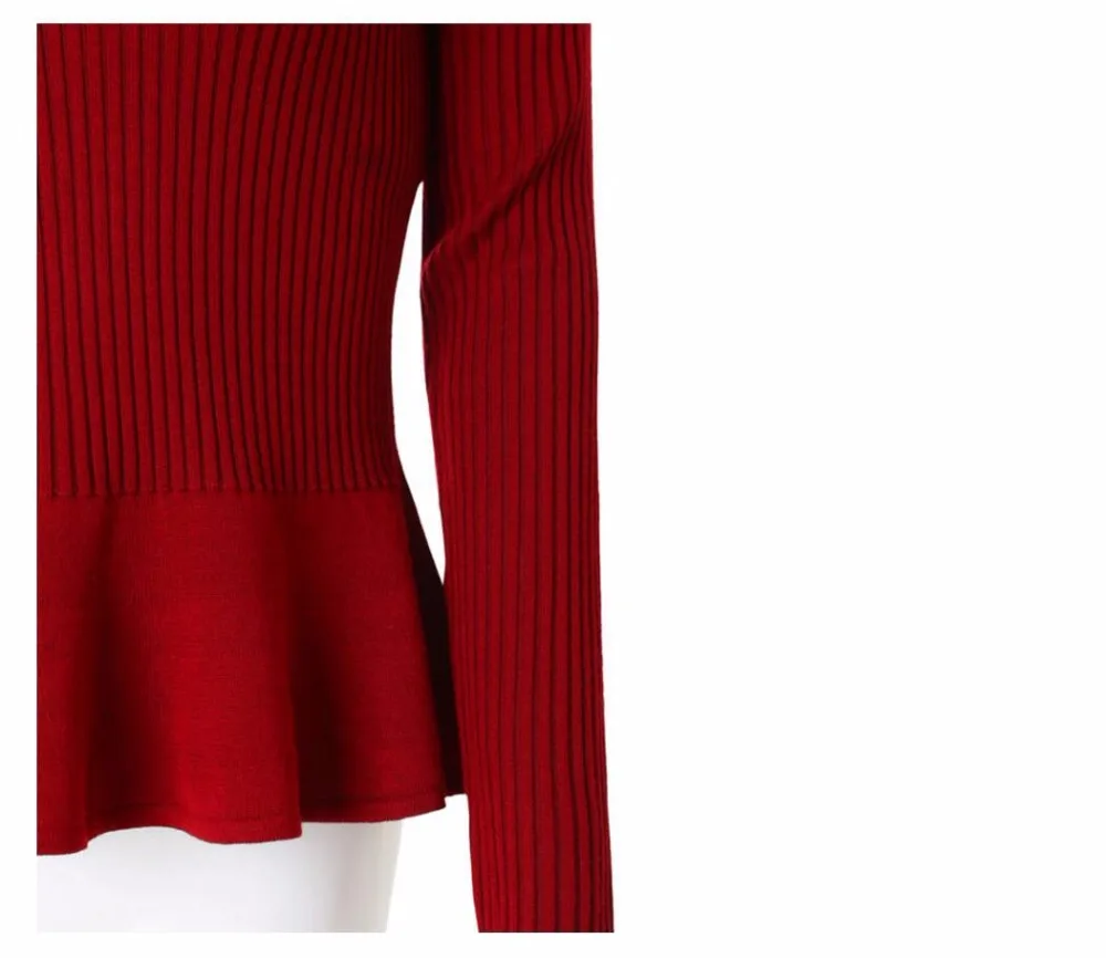 WayToIan/Лидер продаж свитер с круглым вырезом модный однотонный вязаный длинными