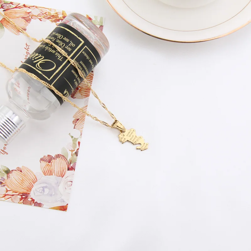 Ожерелье Shamty с подвесками в виде карты маотота территориальная коллекция чистое