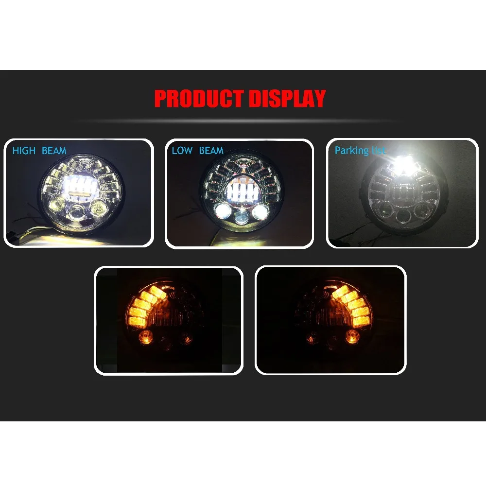 80 Вт 7 &quotдля BMW R NineT R9T Daytinme светильник для бега светодиодный головной DRL Harley