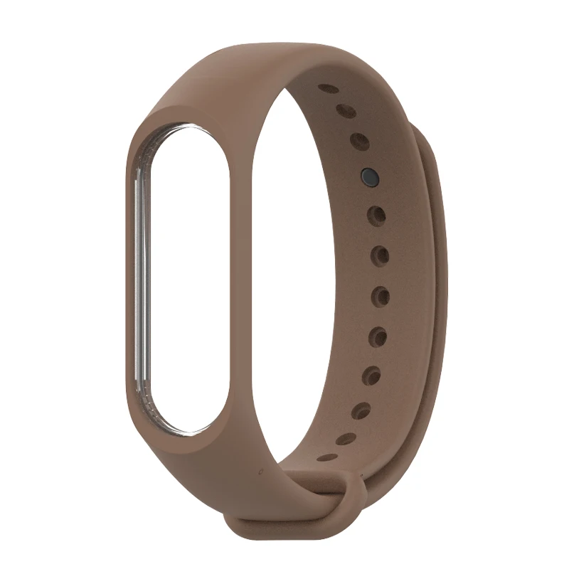 Коричневый Для mi Band 4 3 браслет спортивный ремешок часы силиконовый ремешок для xiaomi mi band 3 4 аксессуары браслет mi band 4 3 ремешок - Цвет: Коричневый