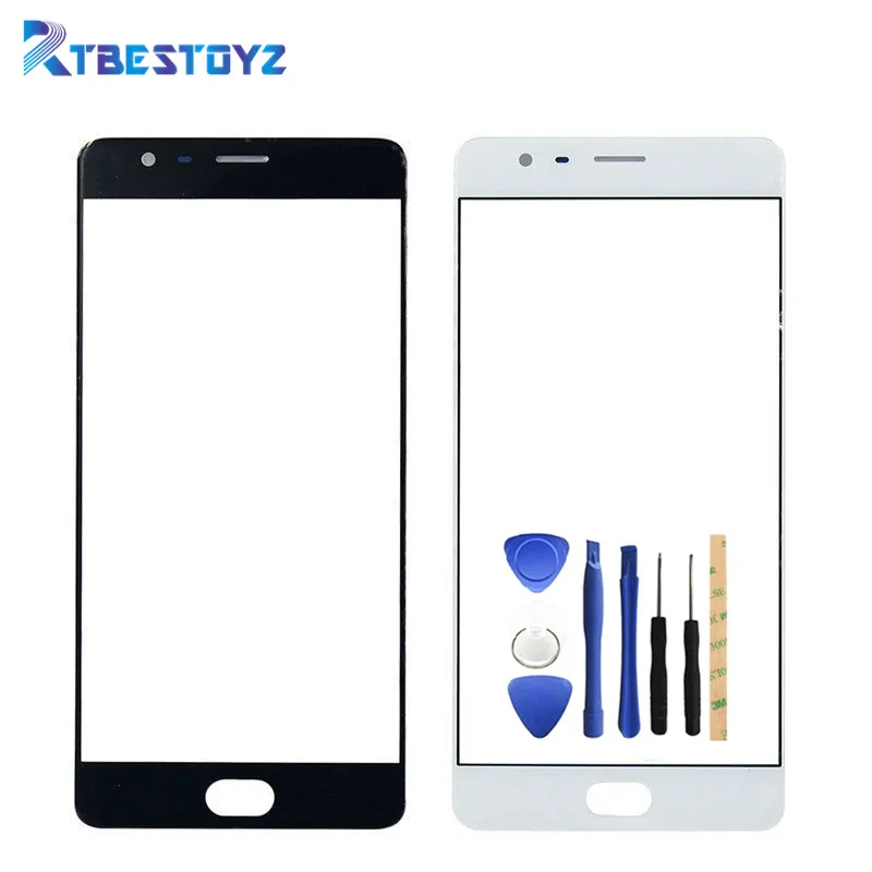 RTBESTOYZ Outer Screen Cover For Oneplus 3 A3000 Front Panel Glass Lens Replacement Part + Free Tools | Мобильные телефоны и