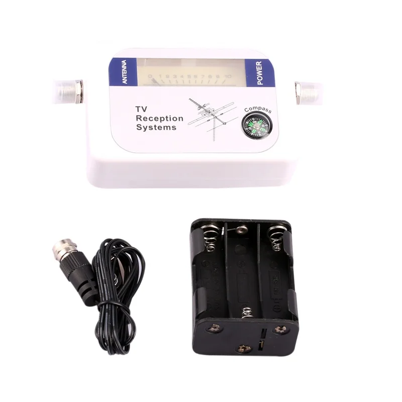 

Спутниковый искатель белого цвета, отображающий SCLS DVB-T Finder, цифровая антенна для эфирного телевидения, измеритель мощности сигнала