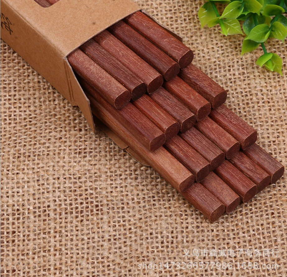 Палочки для еды из красного сандалового дерева натуральные деревянные палочки