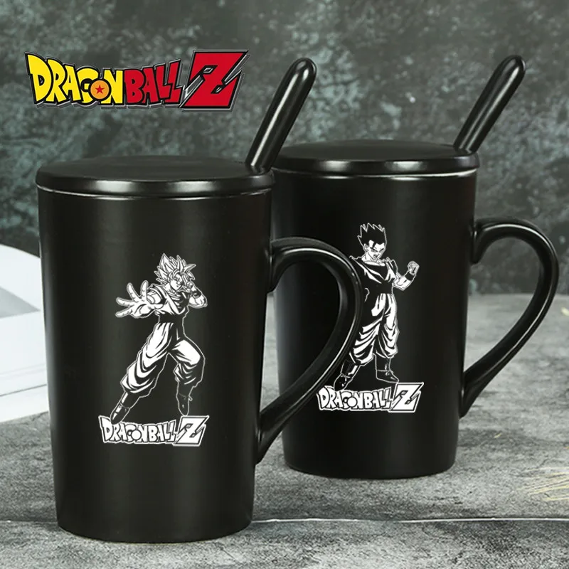 Oussirro Dragon Ball Z DBZ Бесконечность кружки чистого цвета керамические кружки чашка с крышкой и ложкой кухонный инструмент подарок