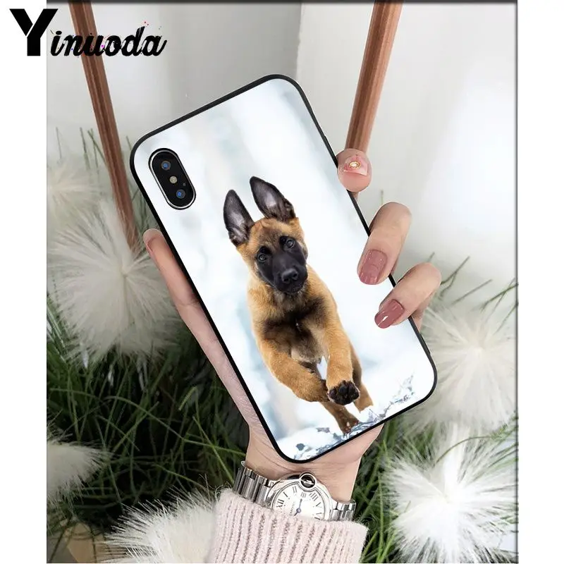 Yinuoda черный такса собака добермана ТПУ мягкий чехол для телефона Apple iPhone 8 7 6S Plus X XS MAX 5 5S SE XR мобильный чехол