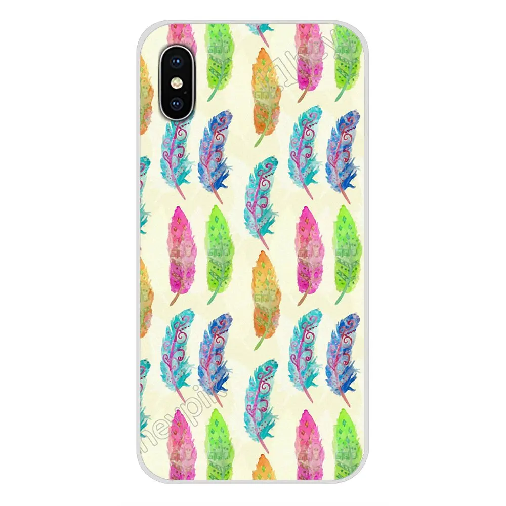 Мягкий прозрачный чехол для Apple iPhone X XR XS MAX 4 4S 5 5S 5C SE 6 6S 7 8 Plus ipod touch с разноцветными