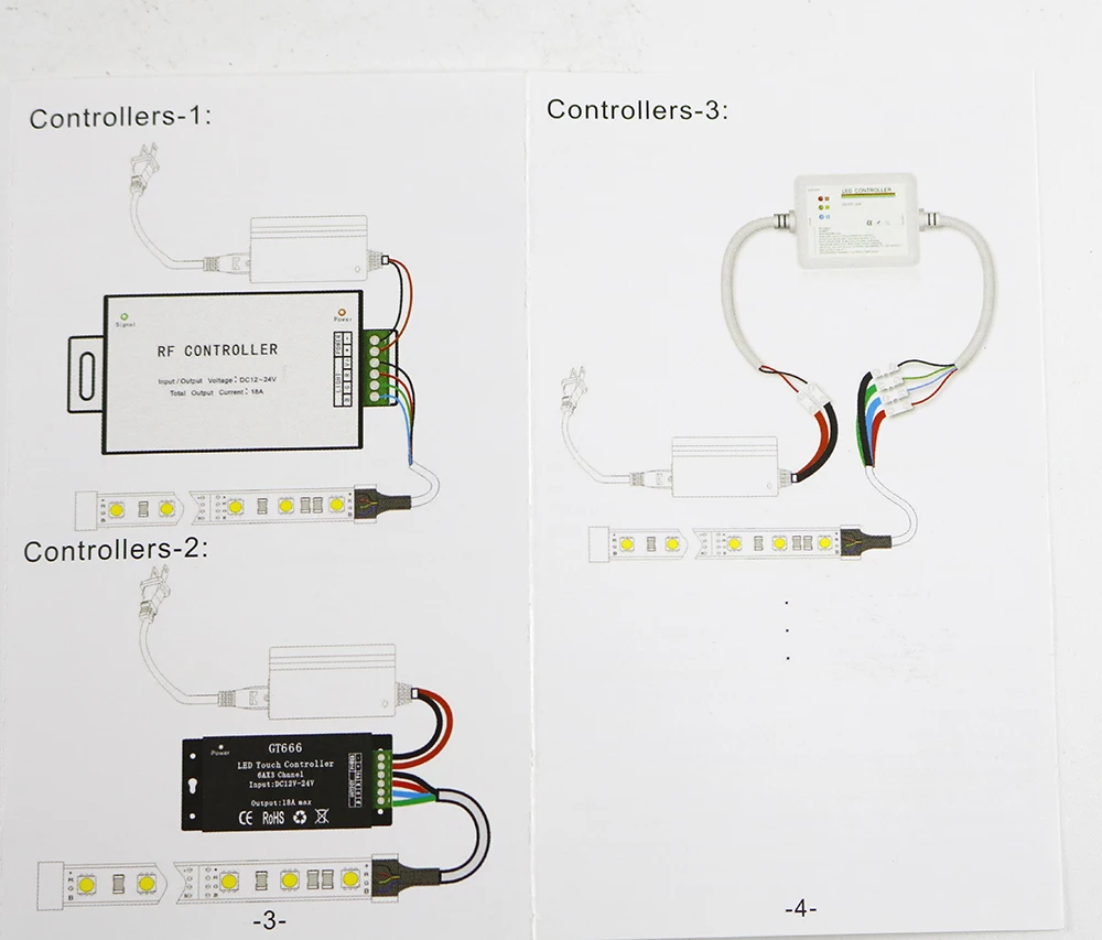 12V GT666 сенсорный светодиодный контроллер DC12-24V 6Ax3channel 18A контроллер RBG светодиодный диммер для 5050 3528 2835 цветных(RGB) светодиодных лент огни led лента