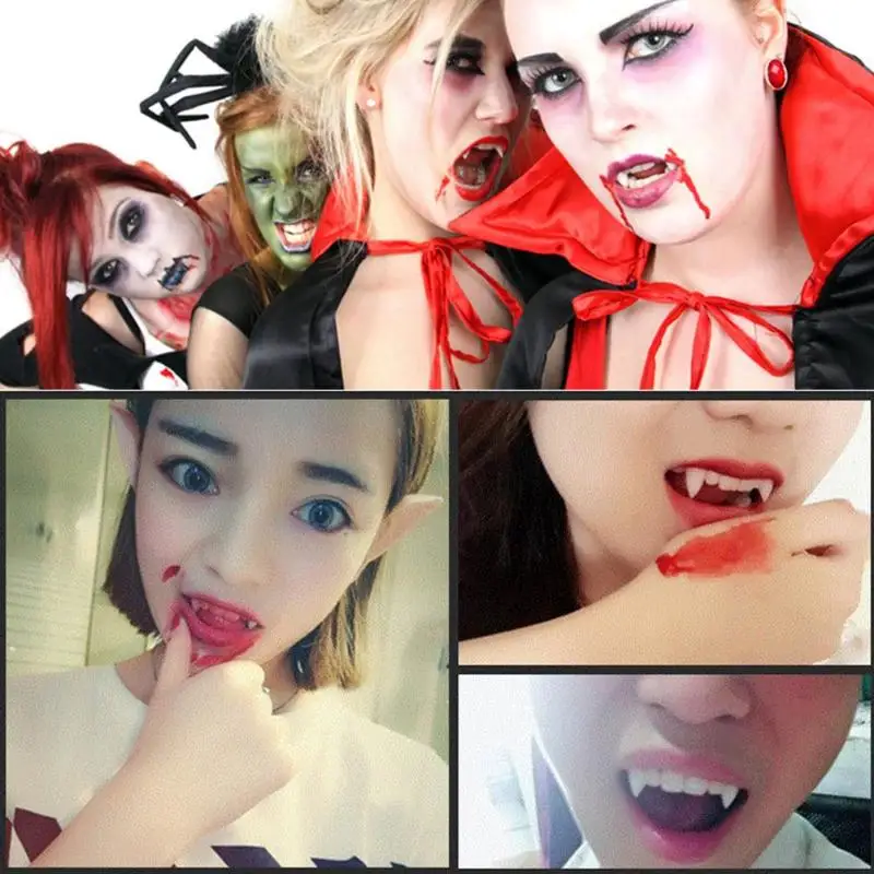 Ужасающий вампир поддельные зубцы Devil игрушки Челюсти реквизит для розыгрышей